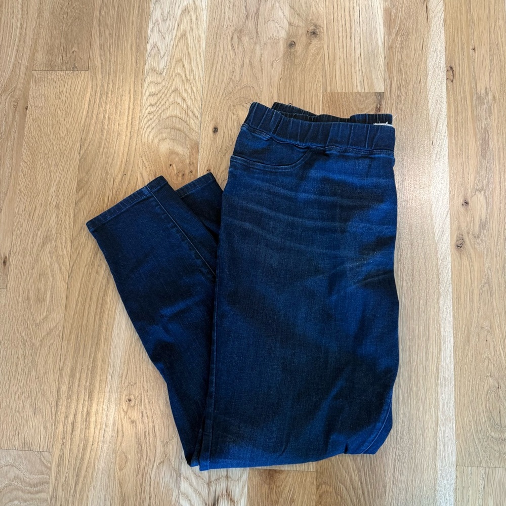 Eileen Fisher Navy Stretch Denim Pull-On Pants